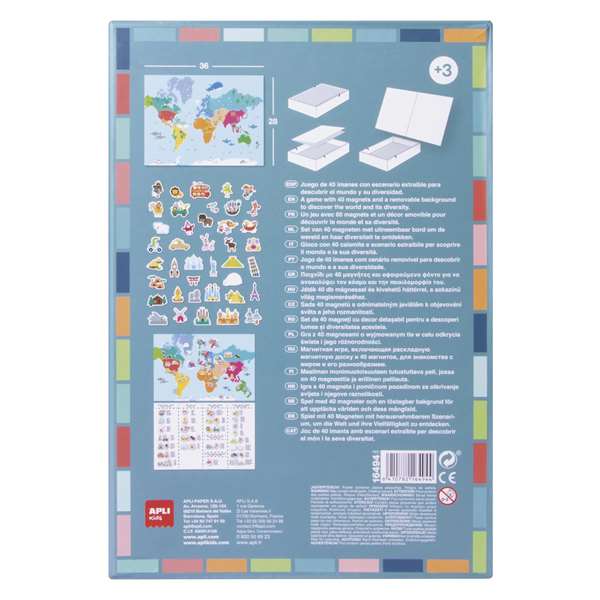Apli C.Magnetico Mapa Mundi 40U Apli C.Magnetico Mapa Mundi 40U