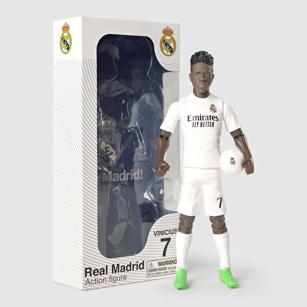 Banbo Toys Figure Articulée Vinicius Junior Real Madrid 20 cm - Figurine Collection Football en PVC