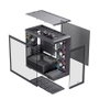 Einarex ZM800 Boîtier PC Gaming Midi Tower Micro-ATX, RGB, 4 Ventilateurs, Vitre Trempé, USB-C, Noir