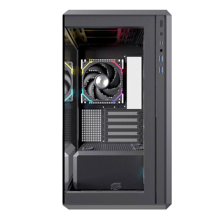 Einarex ZM800 Boîtier PC Gaming Midi Tower Micro-ATX, RGB, 4 Ventilateurs, Vitre Trempé, USB-C, Noir Einarex ZM800 Boîtier PC Gaming Midi Tower Micro-ATX, RGB, 4 Ventilateurs, Vitre Trempé, USB-C, Noir