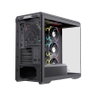 Einarex ZM800 Boîtier PC Gaming Midi Tower Micro-ATX, RGB, 4 Ventilateurs, Vitre Trempé, USB-C, Noir