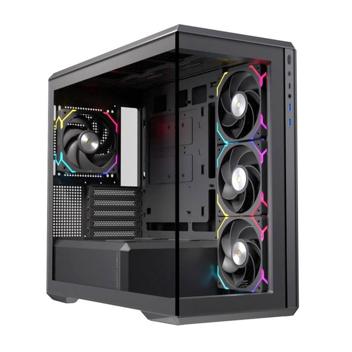 Einarex ZM800 Boîtier PC Gaming Midi Tower Micro-ATX, RGB, 4 Ventilateurs, Vitre Trempé, USB-C, Noir Einarex ZM800 Boîtier PC Gaming Midi Tower Micro-ATX, RGB, 4 Ventilateurs, Vitre Trempé, USB-C, Noir