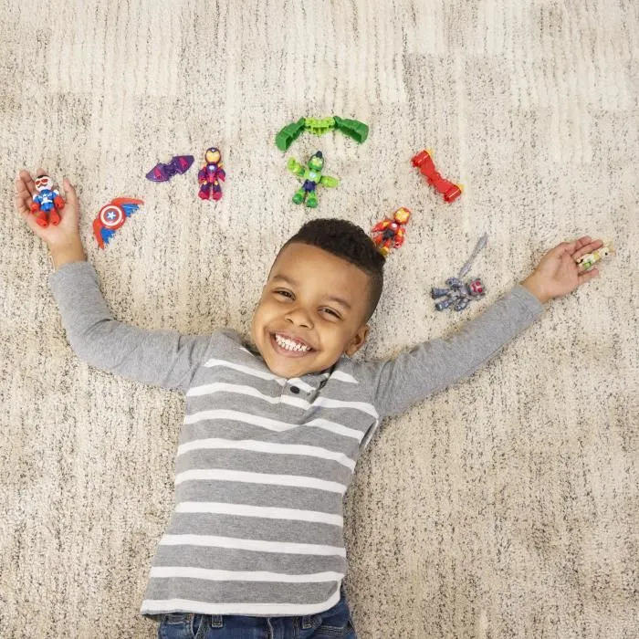 Hasbro - Pack de 6 figurines Iron Man Avengers en armure - Marvel Iron Man and his Awesome Friends - Jouet à partir de 3 ans