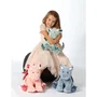 Gipsy Toys Dragon Trendy Peluche Bleu Jeans 30 cm avec cornes et ailes - Figurine magique pour câlins et décoration enfant - Couleurs tendance pastel