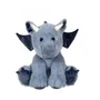 Gipsy Toys Dragon Trendy Peluche Bleu Jeans 30 cm avec cornes et ailes - Figurine magique pour câlins et décoration enfant - Couleurs tendance pastel