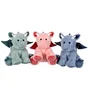 Gipsy Toys Dragon Trendy Peluche Bleu Jeans 30 cm avec cornes et ailes - Figurine magique pour câlins et décoration enfant - Couleurs tendance pastel