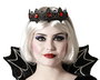 Diadema Noir Gothique avec Structure Métallique - Accessoire Élégant pour Halloween, Déguisement de Sorcière et Fêtes