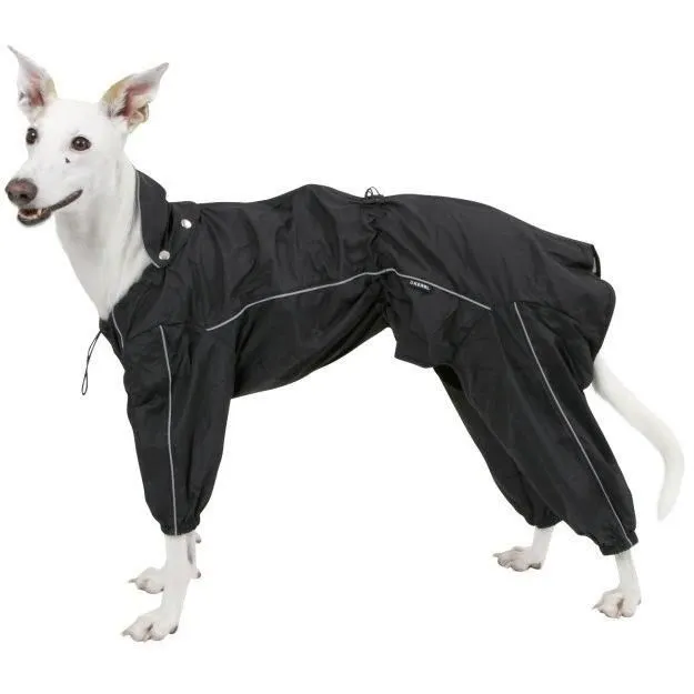 Kerbl Manteau de pluie pour chien, imperméable Manchester XXL 60 cm, noir, ciré résistant, sangle élastique, protege-cou amovible Kerbl Manteau de pluie pour chien, imperméable Manchester XXL 60 cm, noir, ciré résistant, sangle élastique, protege-cou amovible