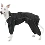 Kerbl Manteau de pluie pour chien, imperméable Manchester XXL 60 cm, noir, ciré résistant, sangle élastique, protege-cou amovible