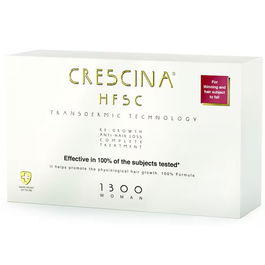 Labo Crescina Transdermic HFSC 1300, Sérum fortifiant en ampoules pour la croissance capillaire chez la femme, 20 unités (10 + 10), 3.5 ml