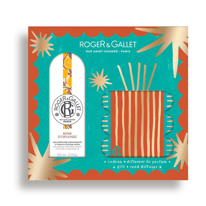 Roger & Gallet Coffret Bien-être Eau Parfumée Bois d'Orange 100ml + Désodorisant Mikado
