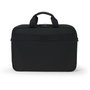 Dicota Eco Top Traveller BASE, Sacoche pour Ordinateur Portable 13-14.1", en Polyester rPET 300D Recyclé, Noir, Compartiment Rembourré et Bande de Fixation Chariot