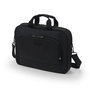 Dicota Eco Top Traveller BASE, Sacoche pour Ordinateur Portable 13-14.1", en Polyester rPET 300D Recyclé, Noir, Compartiment Rembourré et Bande de Fixation Chariot