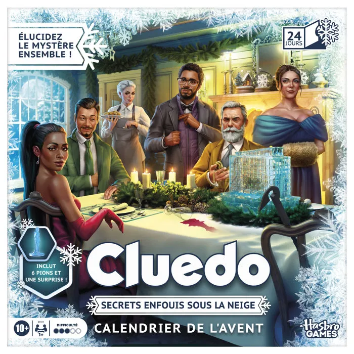 Hasbro Gaming Cluedo Calendrier de l'avent : Secrets enfouis sous la neige Hasbro Gaming Cluedo Calendrier de l'avent : Secrets enfouis sous la neige