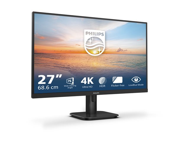 Philips 27E1N1800A 00 Moniteur LED 27" 4K UHD IPS HDR10 AMD Adaptive-Sync - Noir