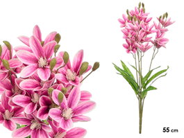 Ibergarden Vara 5 Branches 20 Fleurs Lila 55 cm Plastique (Set de 12)