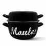 Menastyl Marmite à moule en acier émaillé noir - 18 cm