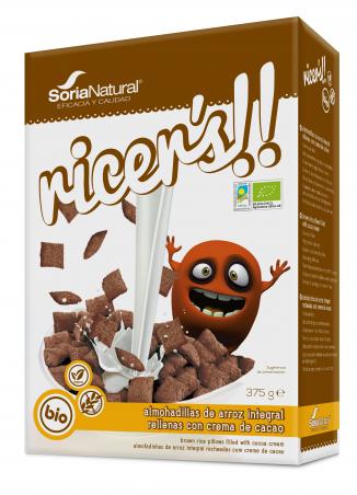 SORIA NATURAL Ricers Almohadillas de arroz complet au cacao bio 375g SORIA NATURAL Ricers Almohadillas de arroz complet au cacao bio 375g