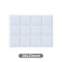 GSC Evolution Set de 12 feutres adhésifs carrés 20x23mm - Blanc