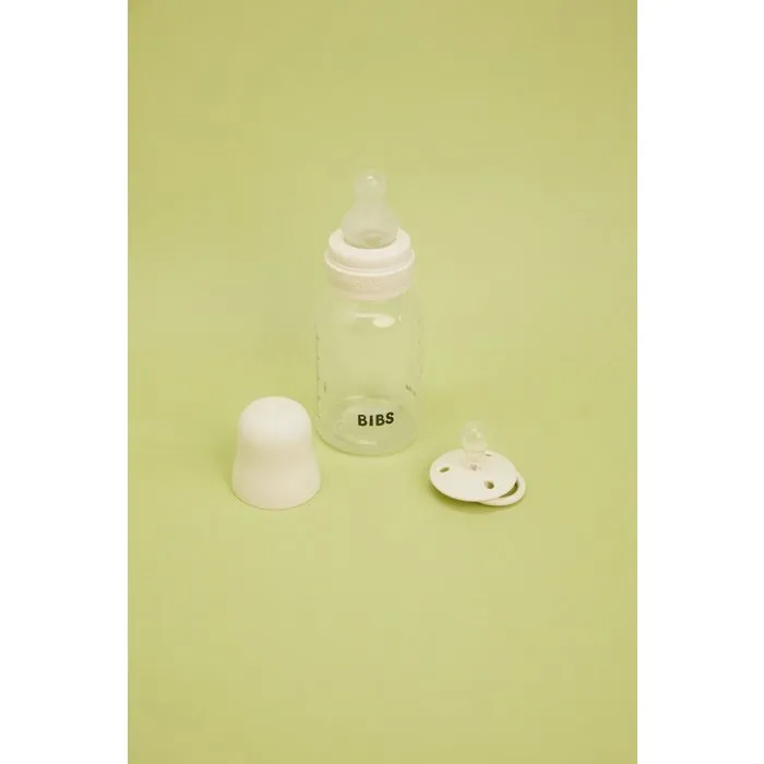 Bibs Pack de 2 biberons 150 ml, tétine silicone débit lent, Ivory