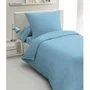 Home Linge Passion Parure de Couette 2 Pièces HP72068 - Microfibre 82 g - 140 x 200 cm - Bleu ciel - Housse de Couette et Taie d'Oreiller