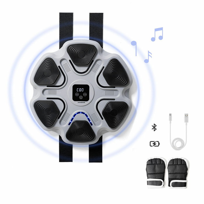 Pack Kit de Balles d’Entraînement et de Réflexe et Machine de Boxe Musicale Rechargeable InnovaGoods