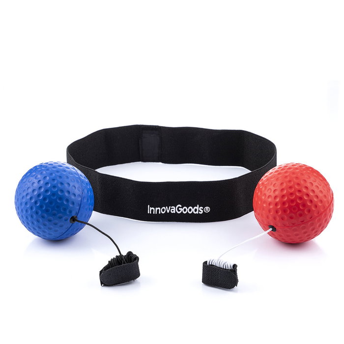 Pack Kit de Balles d’Entraînement et de Réflexe et Machine de Boxe Musicale Rechargeable InnovaGoods