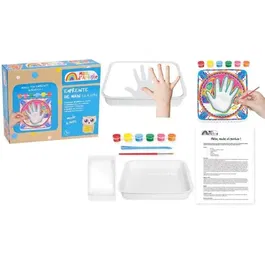 Main d'Artiste - Kit de Création Empreinte de la Main - Loisir Créatif avec Plâtre et Peintures - Développe la Motricité Fine - À Partir de 5 Ans