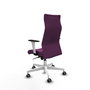 Piqueras Y Crespo Fauteuil Albacete avec mécanisme Synchro, Similpiel Morado, Base Blanche