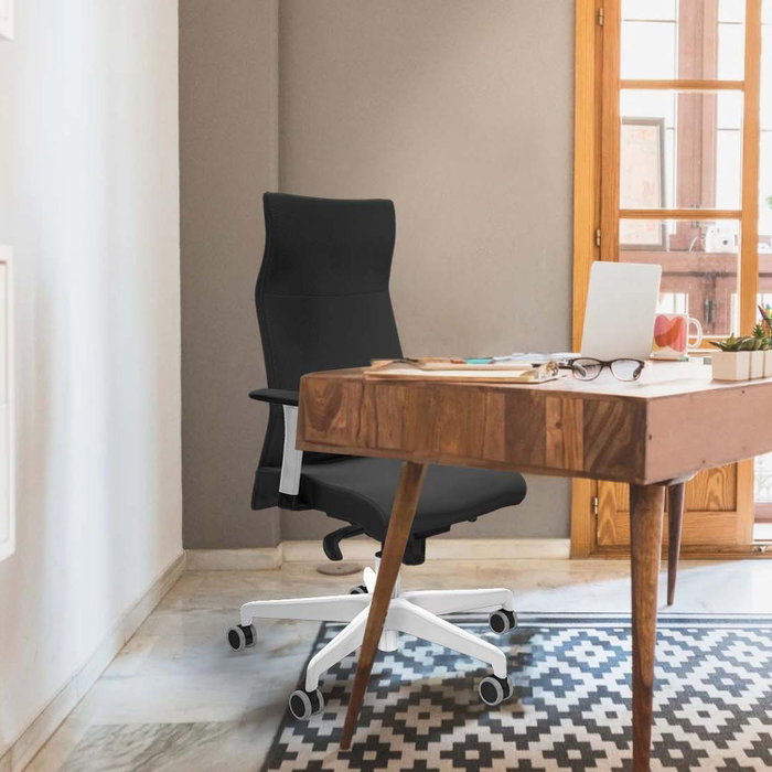 Piqueras Y Crespo Fauteuil Albacete avec mécanisme Synchro, Similpiel Morado, Base Blanche Piqueras Y Crespo Fauteuil Albacete avec mécanisme Synchro, Similpiel Morado, Base Blanche