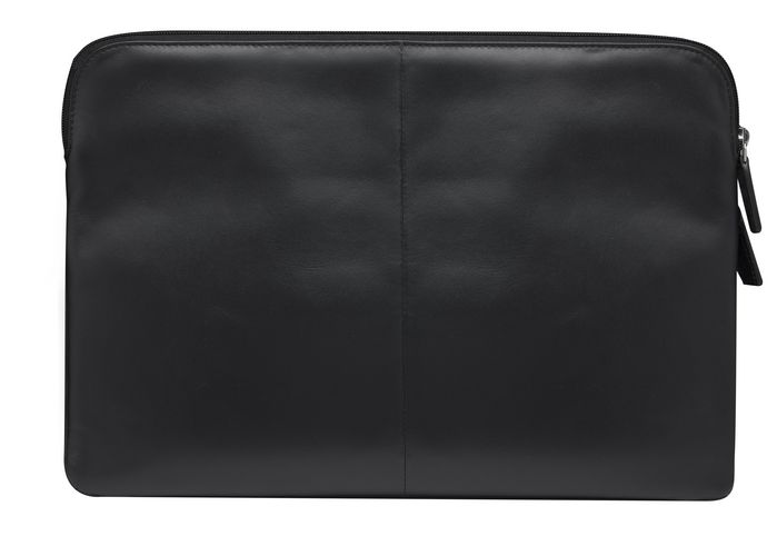 dbramante1928 Skagen Pro+, Housse d'ordinateur en cuir pleine fleur avec protection rembourrée pour MacBook Pro/Air 13" (2020) - Noir, poche frontale