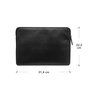 dbramante1928 Skagen Pro+, Housse d'ordinateur en cuir pleine fleur avec protection rembourrée pour MacBook Pro/Air 13" (2020) - Noir, poche frontale
