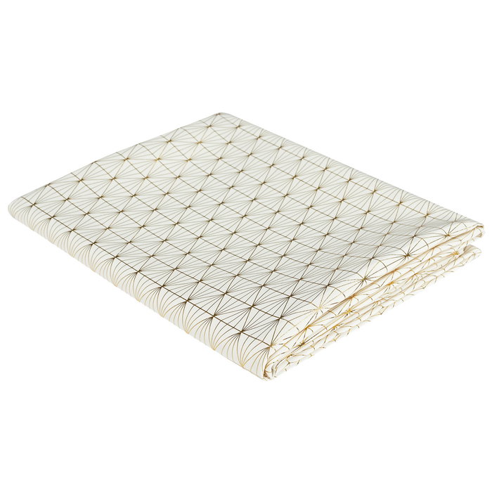 Home Deco Factory Nappe Dorée Motif Géométrique 140x250 cm Home Deco Factory Nappe Dorée Motif Géométrique 140x250 cm