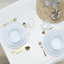 Home Deco Factory Nappe Dorée Motif Géométrique 140x250 cm