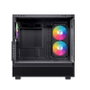 Einarex PRISMA S500 RGB Black Boîtier PC Gaming Semitorre ATX avec Panneau Latéral en Verre Trempé et Ventilateurs RGB EXCS-PR-500R-B