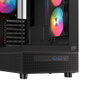 Einarex PRISMA S500 RGB Black Boîtier PC Gaming Semitorre ATX avec Panneau Latéral en Verre Trempé et Ventilateurs RGB EXCS-PR-500R-B