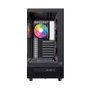Einarex PRISMA S500 RGB Black Boîtier PC Gaming Semitorre ATX avec Panneau Latéral en Verre Trempé et Ventilateurs RGB EXCS-PR-500R-B