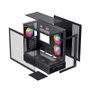 Einarex PRISMA S500 RGB Black Boîtier PC Gaming Semitorre ATX avec Panneau Latéral en Verre Trempé et Ventilateurs RGB EXCS-PR-500R-B