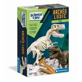Clementoni - Science & Jeu Archéo Ludic T-Rex - Coffret d'Excavation et de Construction de Squelette de Dinosaure pour Enfants à Partir de 7 Ans