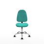 PIQUERAS Y CRESPO Chaise de bureau Algarra, similicuir turquoise