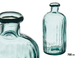 GIFTDECOR Bouteille Décorative Verre Hollande Rayures 0,7L