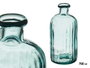 Giftdecor Bouteille Décorative en Verre Hollandais à Rayures 0,7L - Transparent 9x20 cm (Set de 6)