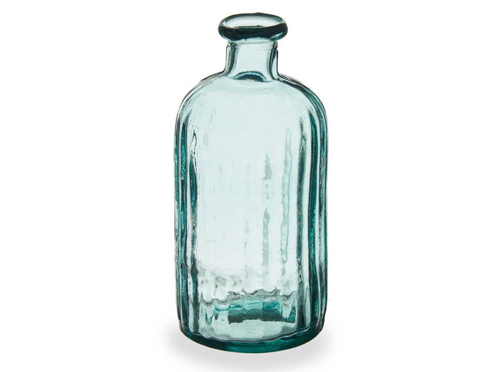 Giftdecor Bouteille Décorative en Verre Hollandais à Rayures 0,7L - Transparent 9x20 cm (Set de 6)