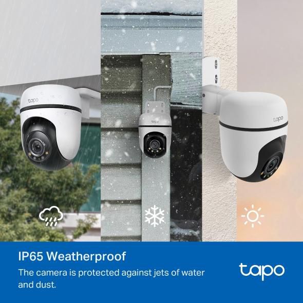 TP-Link Tapo C510W Caméra de sécurité Wi-Fi extérieure 2K, 360°, vision nocturne couleur, IP65, détection de mouvement TP-Link Tapo C510W Caméra de sécurité Wi-Fi extérieure 2K, 360°, vision nocturne couleur, IP65, détection de mouvement