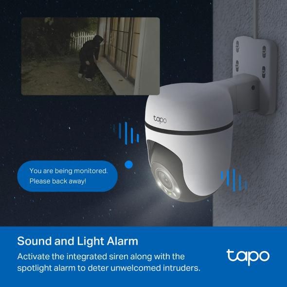 TP-Link Tapo C510W Caméra de sécurité Wi-Fi extérieure 2K, 360°, vision nocturne couleur, IP65, détection de mouvement TP-Link Tapo C510W Caméra de sécurité Wi-Fi extérieure 2K, 360°, vision nocturne couleur, IP65, détection de mouvement