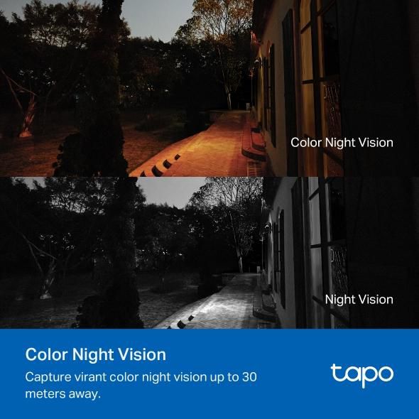 TP-Link Tapo C510W Caméra de sécurité Wi-Fi extérieure 2K, 360°, vision nocturne couleur, IP65, détection de mouvement TP-Link Tapo C510W Caméra de sécurité Wi-Fi extérieure 2K, 360°, vision nocturne couleur, IP65, détection de mouvement