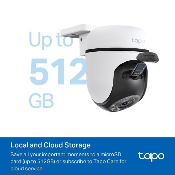 TP-Link Tapo C510W Caméra de sécurité Wi-Fi extérieure 2K, 360°, vision nocturne couleur, IP65, détection de mouvement TP-Link Tapo C510W Caméra de sécurité Wi-Fi extérieure 2K, 360°, vision nocturne couleur, IP65, détection de mouvement