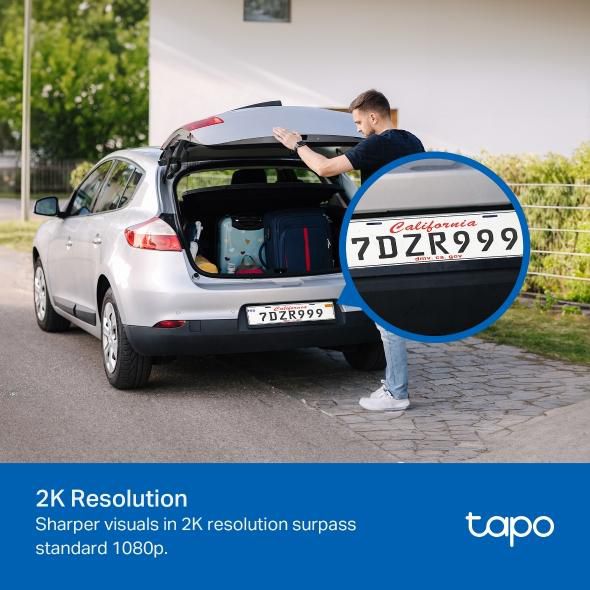 TP-Link Tapo C510W Caméra de sécurité Wi-Fi extérieure 2K, 360°, vision nocturne couleur, IP65, détection de mouvement TP-Link Tapo C510W Caméra de sécurité Wi-Fi extérieure 2K, 360°, vision nocturne couleur, IP65, détection de mouvement