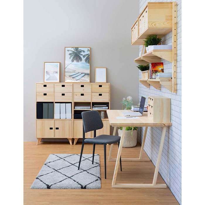 Astigarraga Bok Pieds de table en bois 4 positions 75 x 64 x 5,8 cm pour meuble