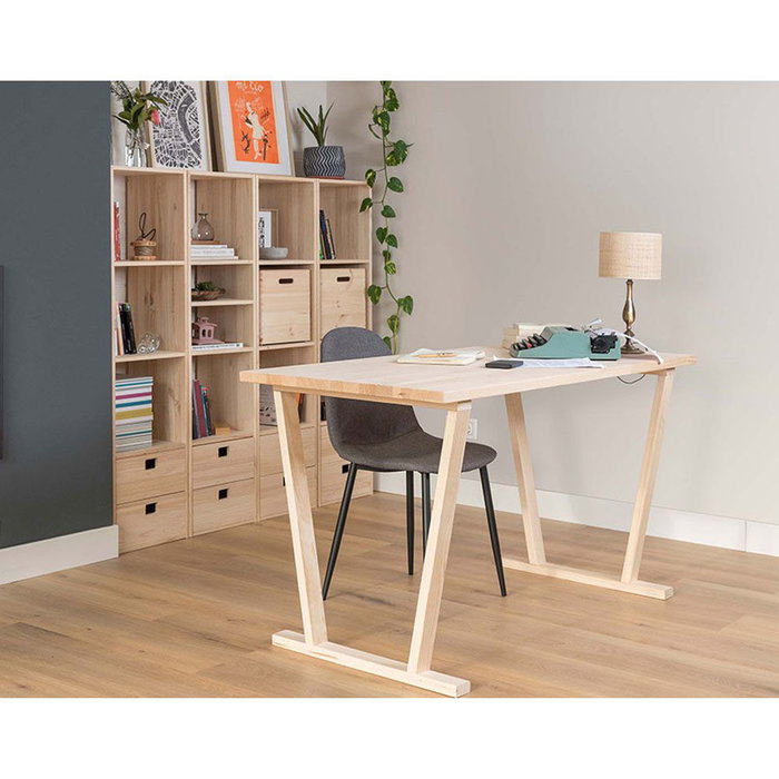 Astigarraga Bok Pieds de table en bois 4 positions 75 x 64 x 5,8 cm pour meuble